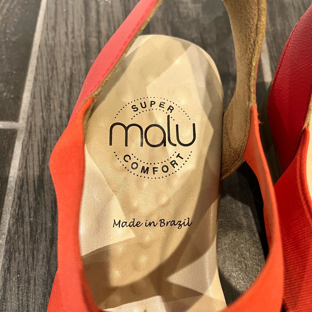 Malu Brazil Super Comfort Women’s Sandals Strappy Slides in Coral - Picture 4 of 5